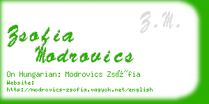 zsofia modrovics business card